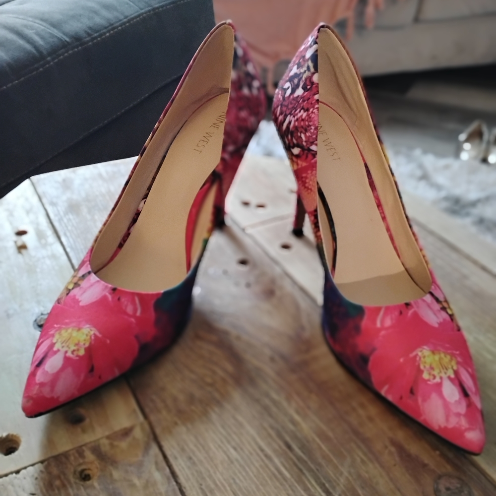 Elegant Floral Women's Heels